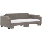 vidaXL Divano Letto Estraibile con Materassi Tortora 80x200 cm Tessuto vidaXL Divano Letto Estraibile con Materassi Tortora 80x200 cm Tessuto