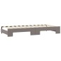 vidaXL Divano Letto Estraibile con Materassi Tortora 80x200 cm Tessuto vidaXL Divano Letto Estraibile con Materassi Tortora 80x200 cm Tessuto