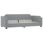vidaXL Divano Letto Estraibile Materassi Grigio Chiaro 90x200 Tessuto vidaXL Divano Letto Estraibile Materassi Grigio Chiaro 90x200 Tessuto