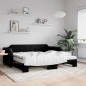 vidaXL Divano Letto Estraibile con Materassi Nero 90x200 cm in Tessuto vidaXL Divano Letto Estraibile con Materassi Nero 90x200 cm in Tessuto