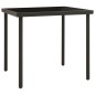 Tavolo da Pranzo per Esterni Antracite 80x80x72cm Vetro Acciaio Tavolo da Pranzo per Esterni Antracite 80x80x72cm Vetro Acciaio