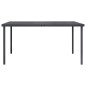 Tavolo da Pranzo per Esterni Antracite 150x90x74 cm in Acciaio Tavolo da Pranzo per Esterni Antracite 150x90x74 cm in Acciaio