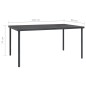 Tavolo da Pranzo per Esterni Antracite 150x90x74 cm in Acciaio Tavolo da Pranzo per Esterni Antracite 150x90x74 cm in Acciaio