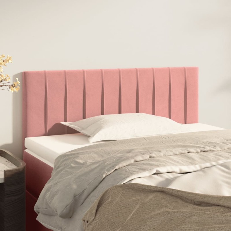 Testiera Rosa 100x5x78/88 cm in Velluto Testiera Rosa 100x5x78/88 cm in Velluto