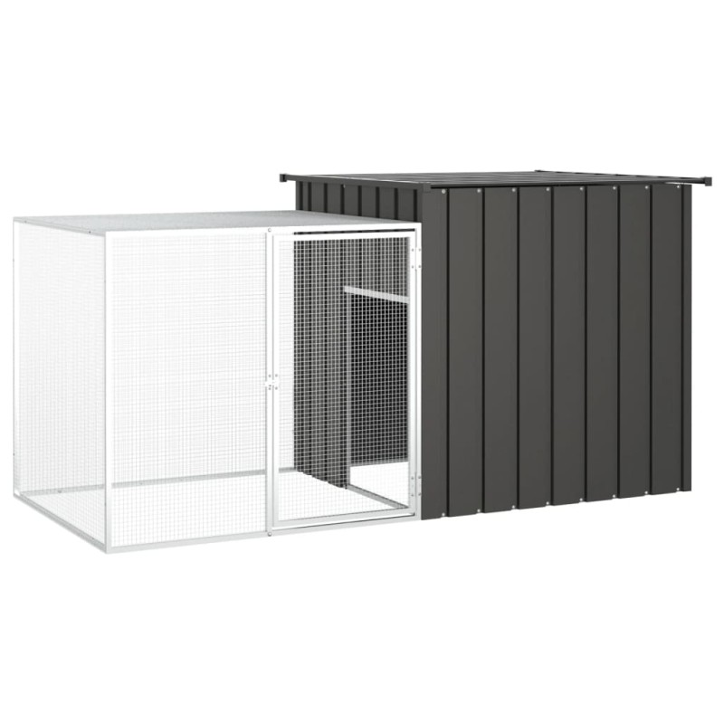 Gabbia per Polli Antracite 200x91x100 cm Acciaio Zincato Gabbia per Polli Antracite 200x91x100 cm Acciaio Zincato