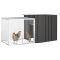 Gabbia per Polli Antracite 200x91x100 cm Acciaio Zincato Gabbia per Polli Antracite 200x91x100 cm Acciaio Zincato