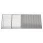 Gabbia per Conigli grigio 201,5x80,5x71 cm Acciaio Zincato