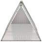 Gabbia per Conigli grigio 201,5x80,5x71 cm Acciaio Zincato