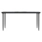 Tavolo Pranzo Giardino Nero 160x80x74 Acciaio e Vetro Temperato Tavolo Pranzo Giardino Nero 160x80x74 Acciaio e Vetro Temperato