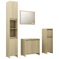 vidaXL Set Mobili da Bagno 4 pz Rovere Sonoma in Truciolato vidaXL Set Mobili da Bagno 4 pz Rovere Sonoma in Truciolato