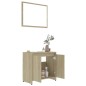 vidaXL Set Mobili da Bagno 4 pz Rovere Sonoma in Truciolato vidaXL Set Mobili da Bagno 4 pz Rovere Sonoma in Truciolato