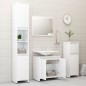 vidaXL Set Mobili da Bagno 3 pz Bianco Lucido in Truciolato vidaXL Set Mobili da Bagno 3 pz Bianco Lucido in Truciolato