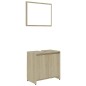 vidaXL Set Mobili da Bagno 3 pz Rovere Sonoma in Truciolato vidaXL Set Mobili da Bagno 3 pz Rovere Sonoma in Truciolato
