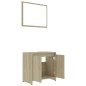 vidaXL Set Mobili da Bagno 3 pz Rovere Sonoma in Truciolato vidaXL Set Mobili da Bagno 3 pz Rovere Sonoma in Truciolato