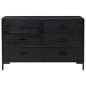 Credenza Nera 110x35x70 cm Legno Massello di Pino Riciclato Credenza Nera 110x35x70 cm Legno Massello di Pino Riciclato