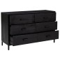 Credenza Nera 110x35x70 cm Legno Massello di Pino Riciclato Credenza Nera 110x35x70 cm Legno Massello di Pino Riciclato