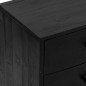 Credenza Nera 110x35x70 cm Legno Massello di Pino Riciclato Credenza Nera 110x35x70 cm Legno Massello di Pino Riciclato