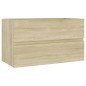 vidaXL Set Mobili da Bagno Rovere Sonoma in Truciolato vidaXL Set Mobili da Bagno Rovere Sonoma in Truciolato