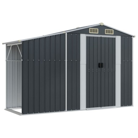 vidaXL Capanno da Giardino Antracite 277x93x179cm in Acciaio Zincato