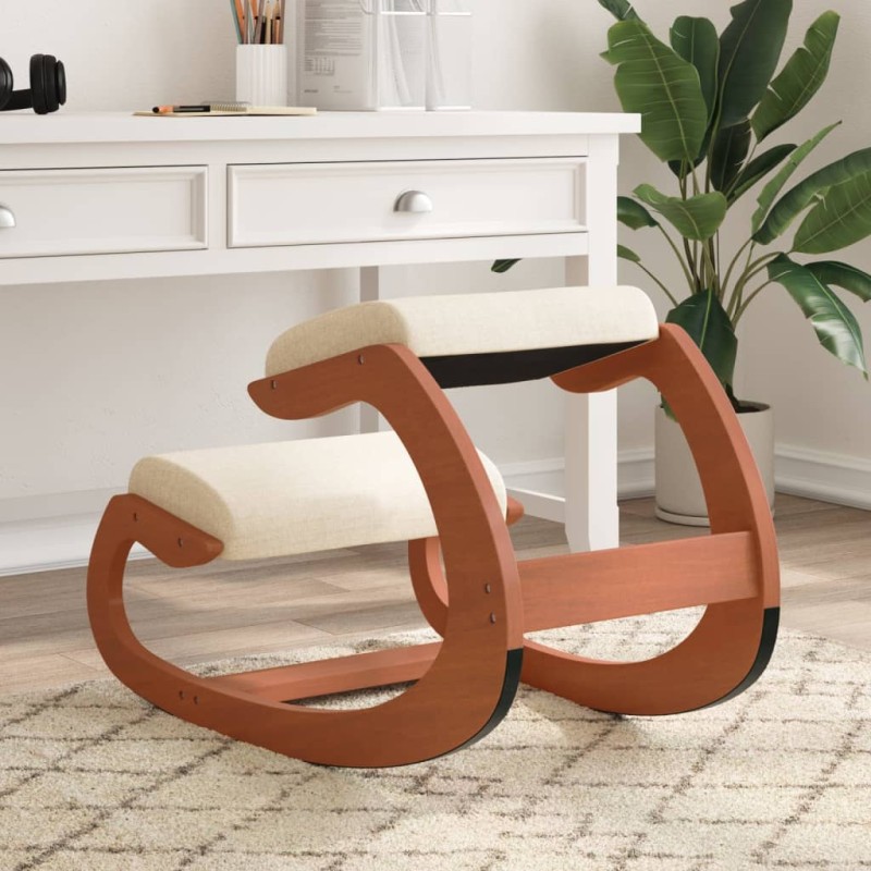 vidaXL Sedia Inginocchiatoio Crema 55x84x55 cm Compensato di Betulla vidaXL Sedia Inginocchiatoio Crema 55x84x55 cm Compensato di Betulla