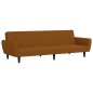 vidaXL Divano Letto a 2 Posti con Poggiapiedi Marrone Velluto vidaXL Divano Letto a 2 Posti con Poggiapiedi Marrone Velluto
