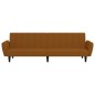vidaXL Divano Letto a 2 Posti con Poggiapiedi Marrone Velluto vidaXL Divano Letto a 2 Posti con Poggiapiedi Marrone Velluto