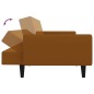 vidaXL Divano Letto a 2 Posti con Poggiapiedi Marrone Velluto vidaXL Divano Letto a 2 Posti con Poggiapiedi Marrone Velluto