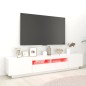 vidaXL Mobile Porta TV con Luci LED Bianco 200x35x40 cm vidaXL Mobile Porta TV con Luci LED Bianco 200x35x40 cm