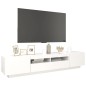 vidaXL Mobile Porta TV con Luci LED Bianco 200x35x40 cm vidaXL Mobile Porta TV con Luci LED Bianco 200x35x40 cm