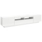 vidaXL Mobile Porta TV con Luci LED Bianco 200x35x40 cm vidaXL Mobile Porta TV con Luci LED Bianco 200x35x40 cm