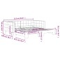 vidaXL Divano Letto con Letto Estraibile Grigio Chiaro 90x190 Velluto