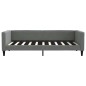 vidaXL Divano Letto con Materasso Grigio Scuro 90x190 cm in Tessuto