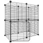 Gabbia per Animali 12 Pannelli con Porta Nero 35x35 cm Acciaio Gabbia per Animali 12 Pannelli con Porta Nero 35x35 cm Acciaio