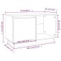Mobile Porta TV Grigio 74x35x44 cm in Legno Massello di Pino Mobile Porta TV Grigio 74x35x44 cm in Legno Massello di Pino