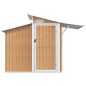 vidaXL Capanno da Giardino Marrone 270x130x208,5 cm Acciaio Zincato