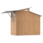 vidaXL Capanno da Giardino Marrone 270x130x208,5 cm Acciaio Zincato