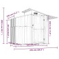 vidaXL Capanno da Giardino Marrone 270x130x208,5 cm Acciaio Zincato