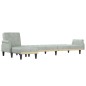 vidaXL Divano Letto a L Grigio Chiaro 271x140x70 cm in Velluto vidaXL Divano Letto a L Grigio Chiaro 271x140x70 cm in Velluto
