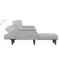vidaXL Divano Letto a L Grigio Chiaro 271x140x70 cm in Velluto vidaXL Divano Letto a L Grigio Chiaro 271x140x70 cm in Velluto