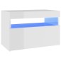 vidaXL Mobile Porta TV con Luci LED Bianco Lucido 60x35x40 cm vidaXL Mobile Porta TV con Luci LED Bianco Lucido 60x35x40 cm