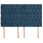 Testiere 4 pz Blu Scuro 72x7x78/88 cm in Velluto
