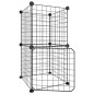 Gabbia per Animali 8 Pannelli con Porta Nero 35x35 cm Acciaio Gabbia per Animali 8 Pannelli con Porta Nero 35x35 cm Acciaio