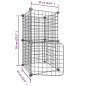 Gabbia per Animali 8 Pannelli con Porta Nero 35x35 cm Acciaio Gabbia per Animali 8 Pannelli con Porta Nero 35x35 cm Acciaio