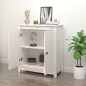 Credenza Bianca 70x35x80 cm in Legno Massello di Pino Credenza Bianca 70x35x80 cm in Legno Massello di Pino
