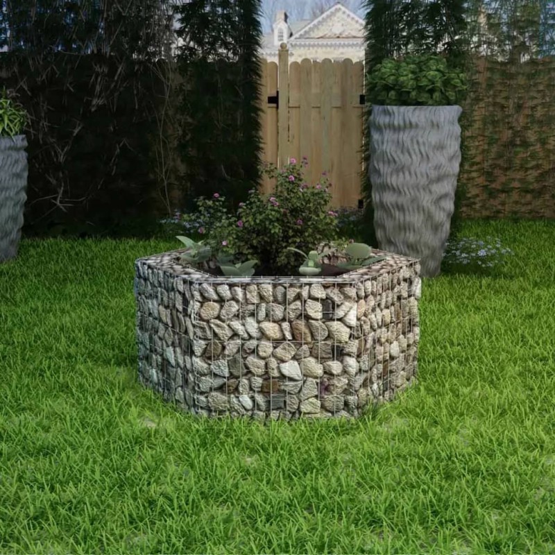 vidaXL Gabbione Letto Rialzato da Giardino Esagonale 100x90x50 cm vidaXL Gabbione Letto Rialzato da Giardino Esagonale 100x90x50 cm