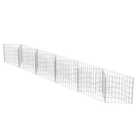 vidaXL Gabbione in Rete in Acciaio Zincato 300x30x50 cm