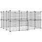 Gabbia per Animali 28 Pannelli con Porta Nero 35x35 cm Acciaio Gabbia per Animali 28 Pannelli con Porta Nero 35x35 cm Acciaio