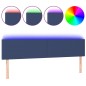 Testiera a LED Blu 200x5x78/88 cm in Tessuto Testiera a LED Blu 200x5x78/88 cm in Tessuto
