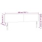 Testiera a LED Crema 180x5x78/88 cm in Tessuto Testiera a LED Crema 180x5x78/88 cm in Tessuto