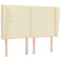 Testiera ad Orecchio Crema 147x23x118/128 cm in Similpelle